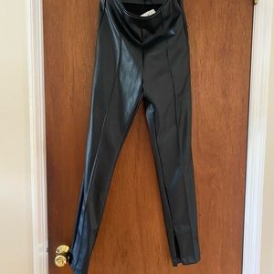 Black pleather pants by Zara